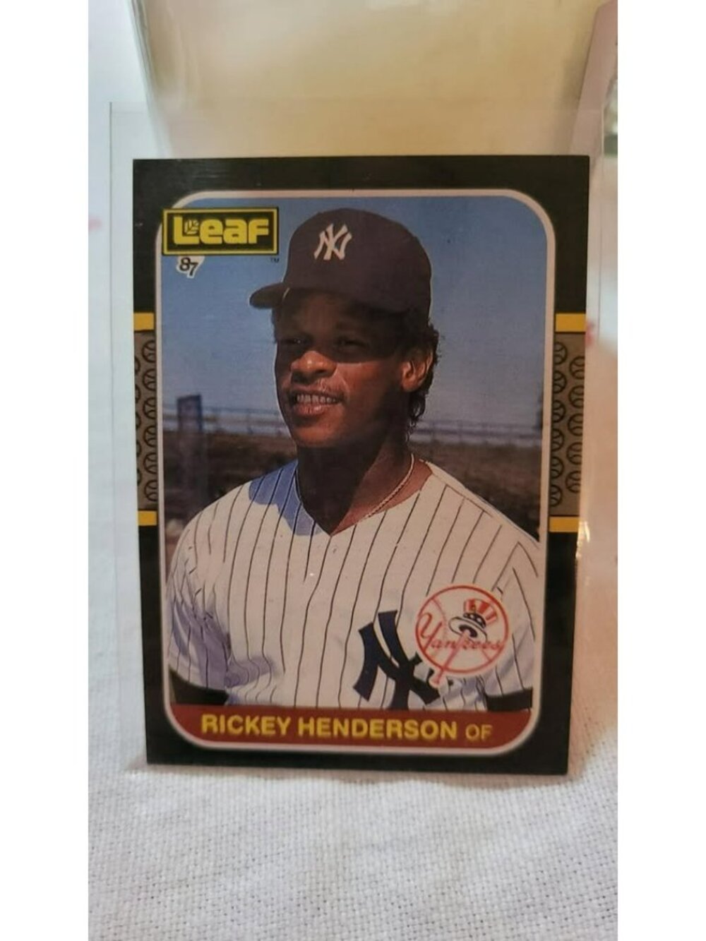 VTG Retro Leaf 1987 MLB Ricky Henderson Baseball Card New York Yankees